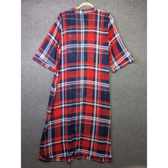 Torrid 0 Chiffon Maxi High Low Kimono Womens Large Sheer Lightweight Open Front - Picture 8 of 15